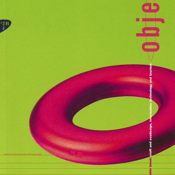 Magazine cover with a pink ring on a lime green background