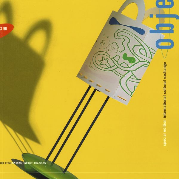 The cover page of Object Magazine Issue 3.96, showing a playful lamp placed against a yellow background