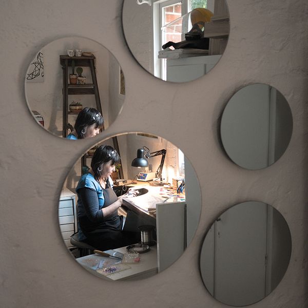 Kath Inglis in studio mirrors